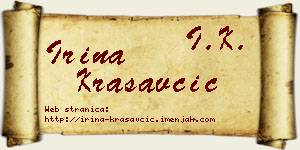 Irina Krasavčić vizit kartica